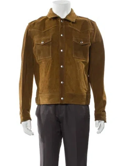 Pre-owned Iro Leather Trucker Jacket In Brown