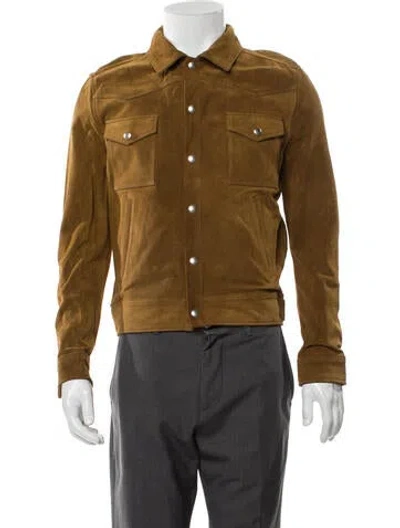Pre-owned Iro Leather Utility Jacket W/ Tags In Brown