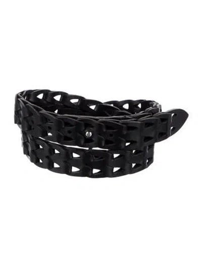 Pre-owned Iro Leather Waist Belt In Black
