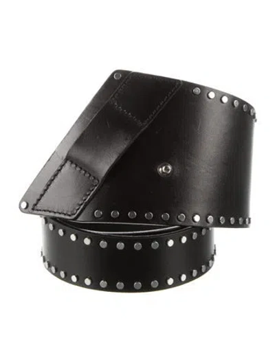 Pre-owned Iro Leather Waist Belt In Black