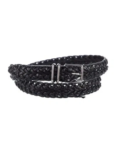Pre-owned Iro Leather Waist Belt In Black