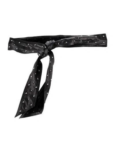 Pre-owned Iro Leather Waist Belt In Black/silver