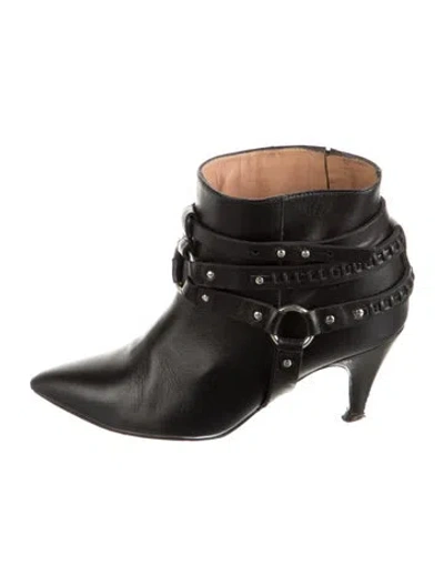 Pre-owned Iro Leather Western Boots In Black