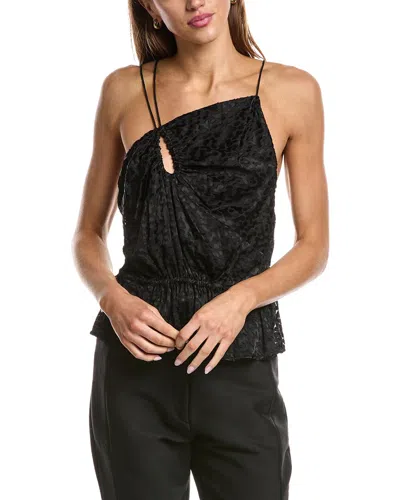 Iro Asymmetric Leopard-print Vest In Black
