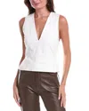 Iro Levice Leather Top In White