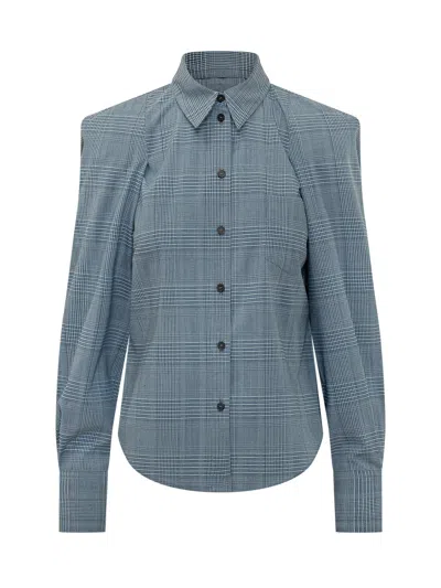 Iro Lidja Check Shirt In Mixed Blue Check