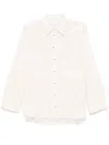 Iro Tweed Collar Top Frayed Hem In White