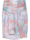 Iro Abstract Pattern Silk Mini Skirt