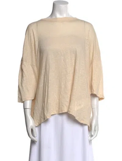 Pre-owned Iro Linen Bateau Neckline Sweater In Neutral