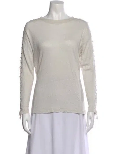 Pre-owned Iro Linen Bateau Neckline Sweater W/ Tags In Neutral