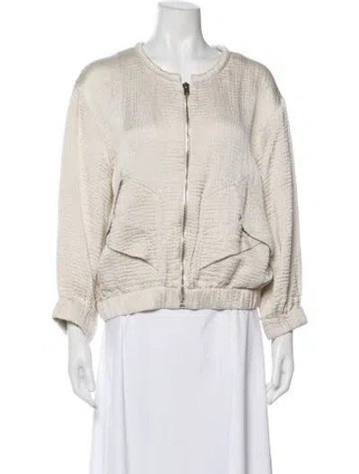 Pre-owned Iro Linen Bomber Jacket In Neutral