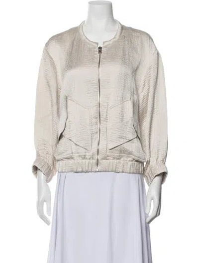 Pre-owned Iro Linen Bomber Jacket In Neutrals