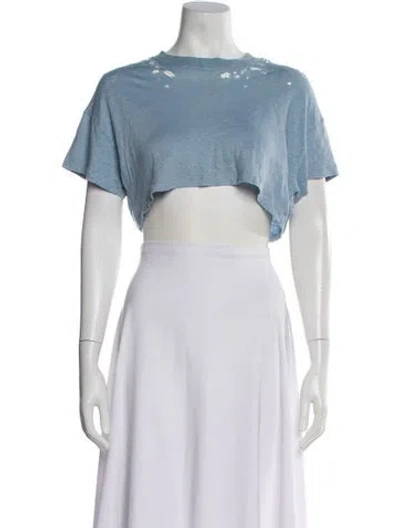 Pre-owned Iro Linen Crew Neck Crop Top In Multi