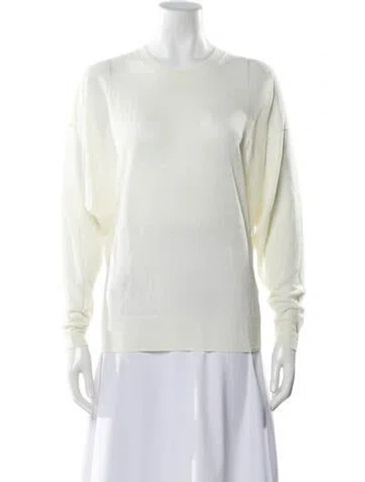 Pre-owned Iro Linen Crew Neck Sweater W/ Tags In White