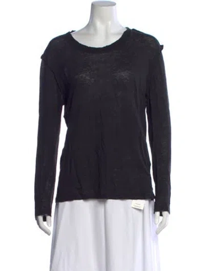 Pre-owned Iro Linen Crew Neck Top In Blue