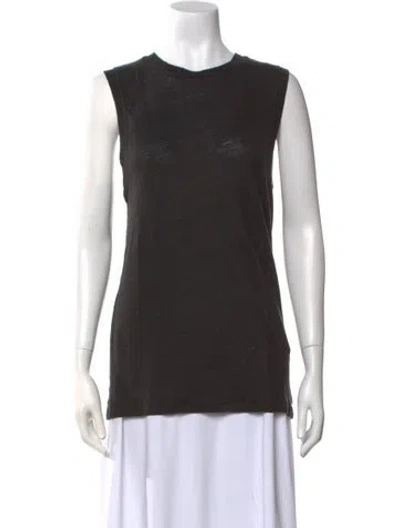 Pre-owned Iro Linen Crew Neck Top In Gray
