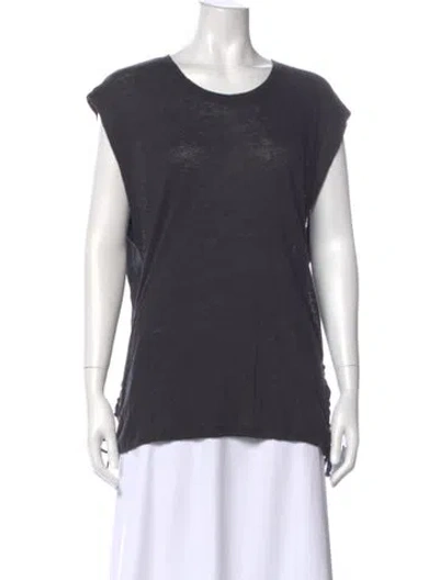 Pre-owned Iro Linen Crew Neck Top In Gray