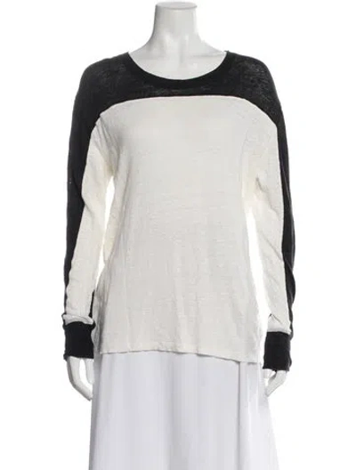 Pre-owned Iro Linen Crew Neck Top In Neutral