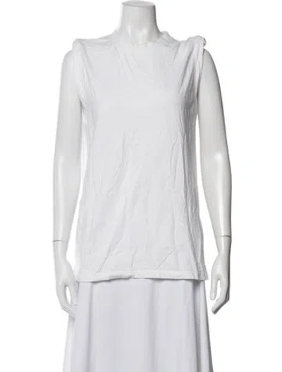 Pre-owned Iro Linen Crew Neck Top In White