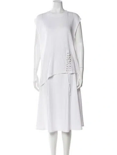 Pre-owned Iro Linen Crew Neck Top In White