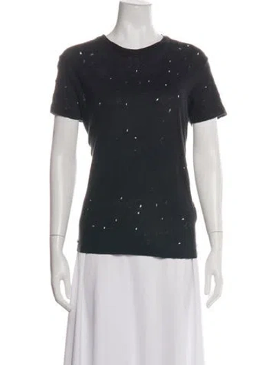 Pre-owned Iro Linen Crew Neck T-shirt In Black