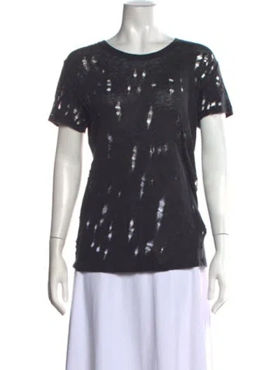 Pre-owned Iro Linen Crew Neck T-shirt In Black