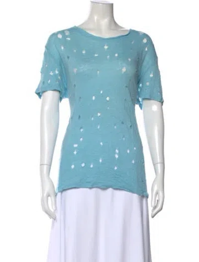 Pre-owned Iro Linen Crew Neck T-shirt In Blue