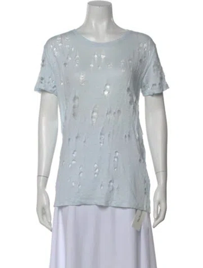 Pre-owned Iro Linen Crew Neck T-shirt In Blue