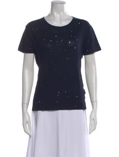 Pre-owned Iro Linen Crew Neck T-shirt In Blue