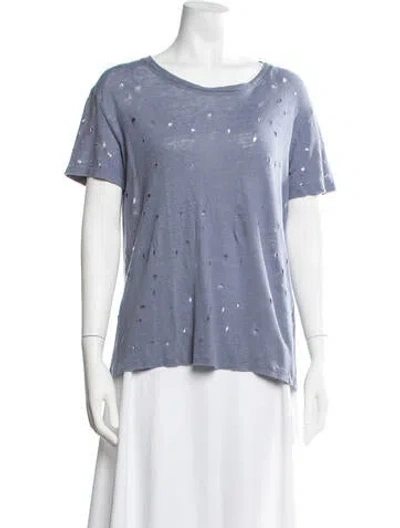 Pre-owned Iro Linen Crew Neck T-shirt In Blue