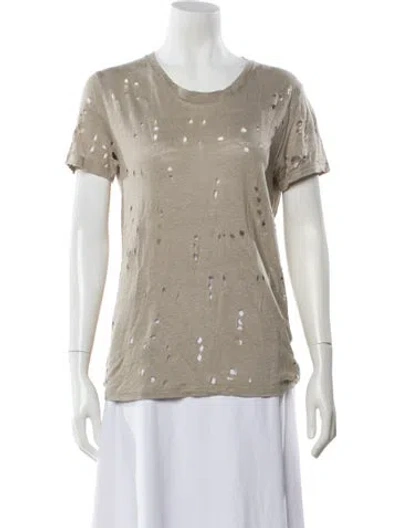 Pre-owned Iro Linen Crew Neck T-shirt In Brown