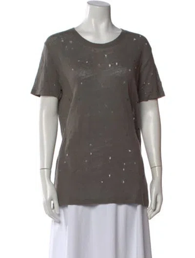 Pre-owned Iro Linen Crew Neck T-shirt In Brown