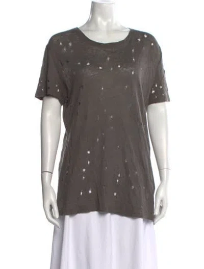 Pre-owned Iro Linen Crew Neck T-shirt In Brown