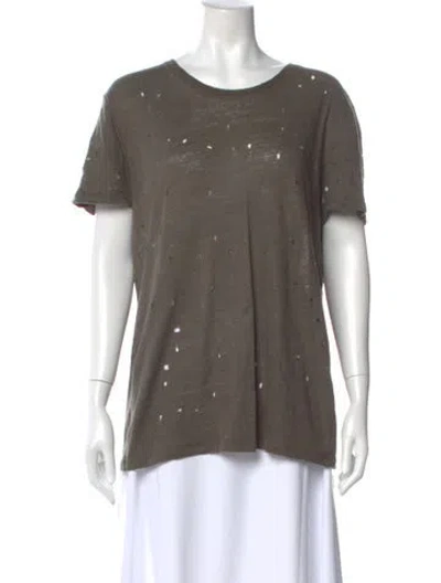 Pre-owned Iro Linen Crew Neck T-shirt In Gray