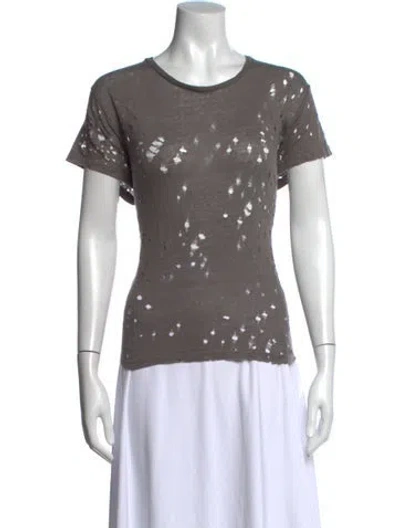Pre-owned Iro Linen Crew Neck T-shirt In Gray