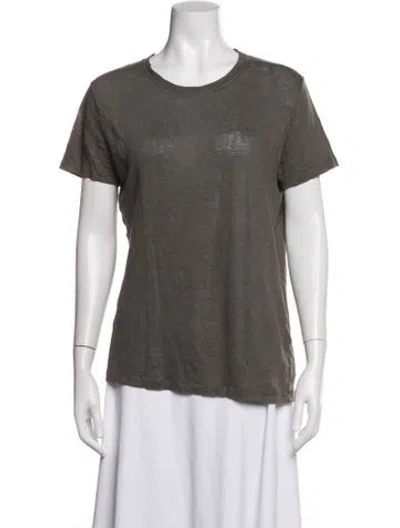 Pre-owned Iro Linen Crew Neck T-shirt In Gray