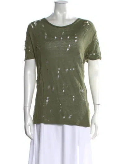 Pre-owned Iro Linen Crew Neck T-shirt In Green