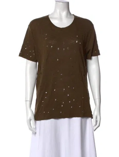 Pre-owned Iro Linen Crew Neck T-shirt In Green