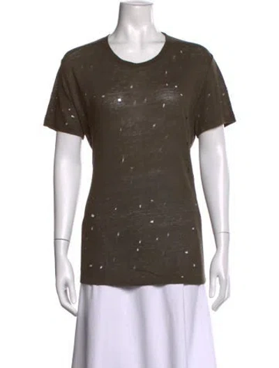 Pre-owned Iro Linen Crew Neck T-shirt In Green