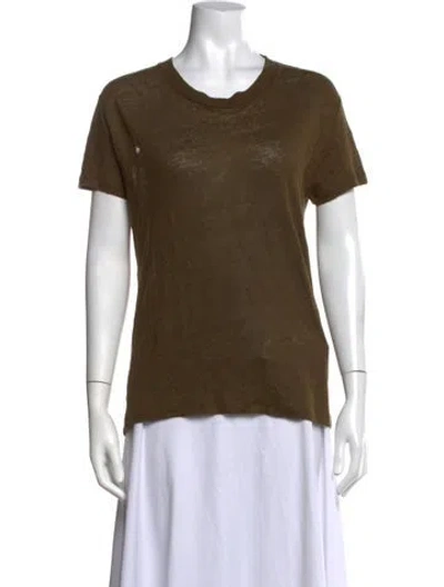 Pre-owned Iro Linen Crew Neck T-shirt In Green