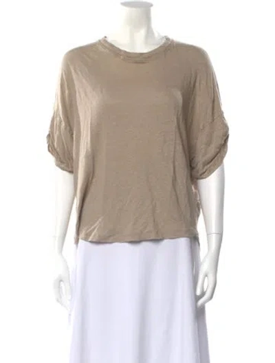 Pre-owned Iro Linen Crew Neck T-shirt In Neutral