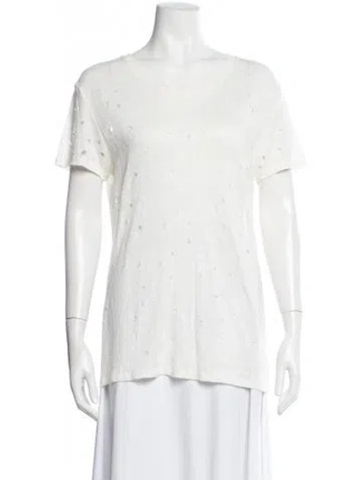 Pre-owned Iro Linen Crew Neck T-shirt In Neutral