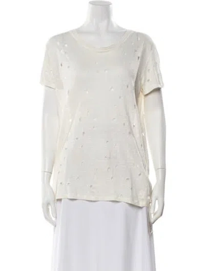 Pre-owned Iro Linen Crew Neck T-shirt In Neutral
