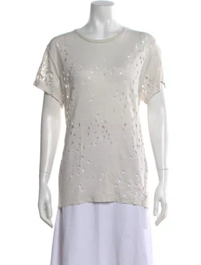 Pre-owned Iro Linen Crew Neck T-shirt In Neutral