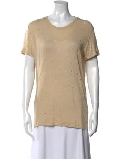 Pre-owned Iro Linen Crew Neck T-shirt In Neutral