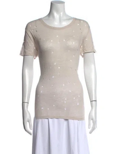 Pre-owned Iro Linen Crew Neck T-shirt In Neutral