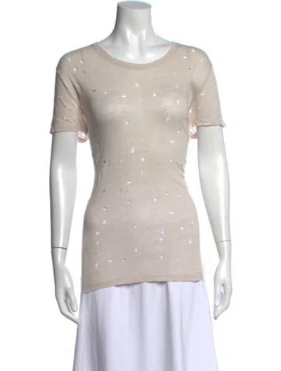 Pre-owned Iro Linen Crew Neck T-shirt In Neutral