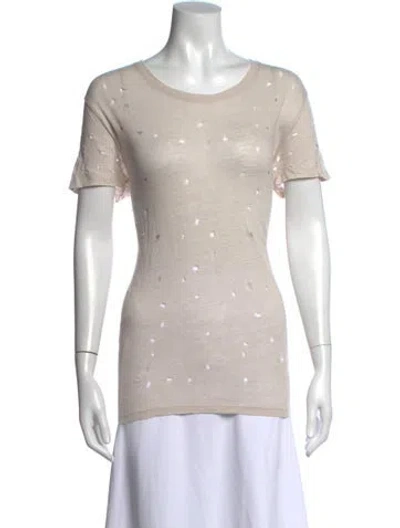 Pre-owned Iro Linen Crew Neck T-shirt In Neutral