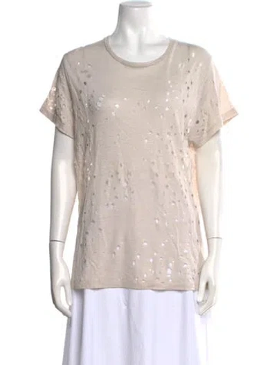 Pre-owned Iro Linen Crew Neck T-shirt In Neutral