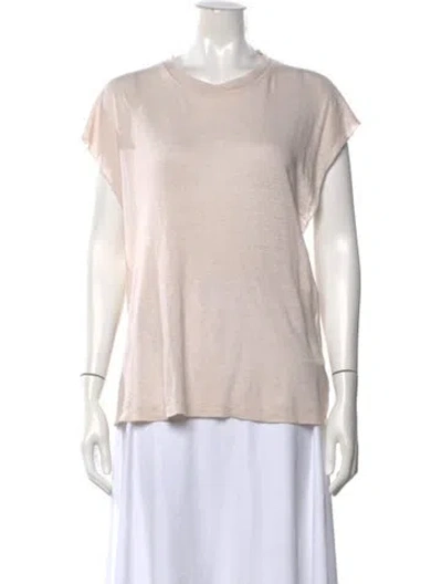 Pre-owned Iro Linen Crew Neck T-shirt In Neutrals